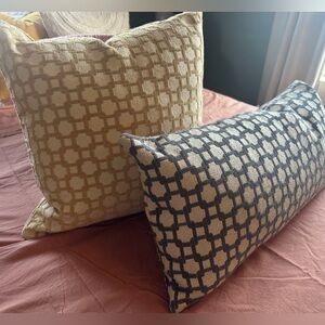 Schumacher “Betwixt” woven throw pillows
